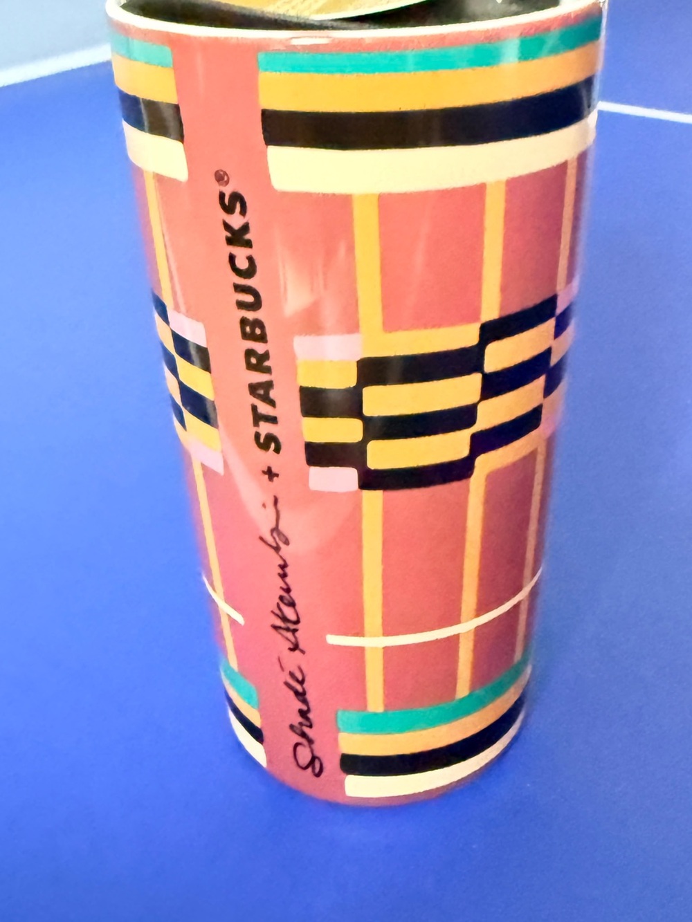 BRAND NEW WITH TAGS Starbucks Shade Akanbi Artist Ceramic Tumbler 12 oz - Picture 3 of 7